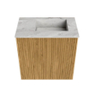Mondiaz JOYA-DLUX Meuble de toilette 40cm - couleur Chêne - Vasque FAYE position Droite Sans trou de robinet couleur Glace SW1421965