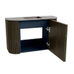 Mondiaz JOYA-DLUX 63.2cm toiletmeubel - ronding links en rechts kleur Shadow - Wastafel FAYE positie Midden Zonder kraangat kleur Oza. SW1425084