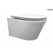 Wiesbaden Vesta wandcloset met Flatline toiletzitting softclose en quick release glans wit SW95714