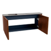 Mondiaz JOYA-DLUX Meuble de salle de bains 101,6cm - arrondi droit couleur Ruby - Vasque FAYE position gauche Sans trou de robinet couleur Oza SW1425546