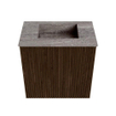 Mondiaz JOYA-DLUX 40cm toiletmeubel - kleur Walnut - Wastafel FAYE positie Midden Zonder kraangat kleur Oza. SW1424539