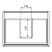 Adema Chaci Badkameronderkast - eiken - 60cm - 2 lades - greeploos - eiken SW718700