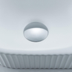 Fugaflow Efficiente Pietra Ensemble lave-mains - 40x21,5x12cm - droit - rainuré - demi-rond - 1 trou de robinet - céramique - robinet de lavabo chromé - bonde - siphon abaissé - blanc mat SW1442449