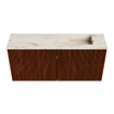Mondiaz JOYA-DLUX 90cm meuble de salle de bains - couleur Ruby - Vasque FAYE position Droite 1 trou de robinet couleur Nata. SW1425433