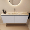 MONDIAZ TURE-DLUX meuble de toilettes 120 cm Cale. EDEN lavabo Frappe position milieu. Sans trou de robinet. SW1102679
