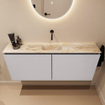 MONDIAZ TURE-DLUX Meuble toilette - 120cm - Cale - EDEN - vasque Frappe - position centrale - sans trou de robinet SW1102679