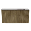 Mondiaz JOYA-DLUX 81.6cm meuble de toilette - arrondi gauche couleur Dusk - Vasque FAYE position Droite Sans trou de robinet couleur Oza. SW1426012