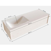 MONDIAZ LUSH Ensemble de meuble salle de bain - 100cm - 1 tiroir - lavabo cloud - lavabo à gauche - 0 trous de robinet - chêne blanchi SW409330