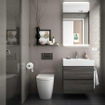 Meuble lavabo - 61x12x47cm - avec trop-plein - 1 vasque - 1 trou pour robinet - céramique - blanc SW915363