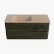 Mondiaz CIRO-DLUX Badkamermeubelset - 110x45x50cm - Solid surface wastafel Saba - 1 wasbak Links - zonder kraangaten - 2 lades - Shadow SW1532691