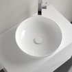 Villeroy & Boch Artis lavabo à poser - rond Ø43x12.5cm - Ceramic+ sans trou de robinetterie sans trop-plein stone white SW209528