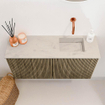 Mondiaz JOYA-DLUX 80cm toiletmeubel - kleur Dusk - Wastafel FAYE positie Rechts Zonder kraangat kleur Opalo. SW1423313
