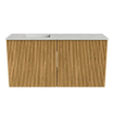 Mondiaz JOYA-DLUX 80cm toiletmeubel - kleur Oak - Wastafel FAYE positie Links Zonder kraangat kleur Opalo. SW1422108