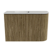 Mondiaz JOYA-DLUX 61.6cm toiletmeubel - ronding rechts kleur Dusk - Wastafel FAYE positie Links 1 kraangat kleur Opalo. SW1423353