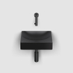 Clou Vale lavabos fontaines céramique fontaine 28x19x7cm sans trou de robinet Noir mat SW451467