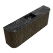 Mondiaz JOYA-DLUX 113.2cm toiletmeubel - ronding links en rechts kleur Shadow - Wastafel FAYE positie Midden 1 kraangat kleur Lava. SW1422882