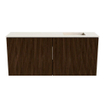 Mondiaz JOYA-DLUX 90cm meuble de salle de bains - couleur Walnut - Vasque FAYE position Droite Sans trou de robinet couleur Meli. SW1424424