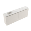 MONDIAZ TURE-DLUX Meuble toilette - 120cm - Linen - EDEN - vasque Ostra - position gauche - 1 trou de robinet SW1104914