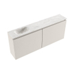 MONDIAZ TURE-DLUX Meuble WC 120 cm Linen. Lavabo EDEN Ostra position gauche. Avec 1 trou de robinet. SW1104914