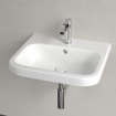 Villeroy & Boch Architectura inbouwwastafel 55x47cm 1 kraangat met overloop onderkant geslepen ceramic+ wit SW29517