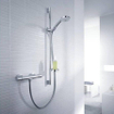 Hansgrohe Ecostat Comfort robinet de douche thermostatique avec glissière UnicaC 65cm et douchette Croma 100 EcoSmart chrome 0605553