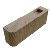 Mondiaz JOYA-DLUX 111.6cm toiletmeubel - ronding links kleur Dusk - Wastafel FAYE positie Rechts Zonder kraangat kleur Arena. SW1425782