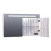 Saniclass 2.0 Armoire de toilette 119x70x15cm 2 portes, éclairage LED intégré 4000K MFC Birch SW499492