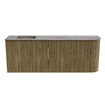Mondiaz JOYA-DLUX 111.6cm toiletmeubel - ronding rechts kleur Dusk - Wastafel FAYE positie Links Zonder kraangat kleur Oza. SW1426028