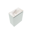 MONDIAZ TURE-DLUX Meuble toilette - 40cm - Greey - EDEN - vasque Frappe - position gauche - sans trou de robinet SW1102766