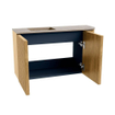 Mondiaz JOYA-DLUX 71.6cm meuble de toilette - arrondi droit couleur Oak - Vasque FAYE position Gauche Sans trou de robinet couleur Arena SW1423867