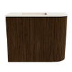 Mondiaz JOYA-DLUX Meuble de toilette 51,6 cm - arrondi droite couleur Noyer - Vasque FAYE position Gauche 1 trou de robinet couleur Meli. SW1424410