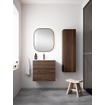 Saniclass Prime Balance Wastafelonderkast met wastafel keramiek- 60x55x44.9cm - 2 lades - Geintegreerde greep - MDF - Noten OUTLETSTORE STORE43510