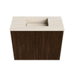 Mondiaz JOYA-DLUX Meuble de salle de bains 50cm - couleur Walnut - Vasque FAYE position Milieu Sans trou de robinet couleur Meli. SW1424384