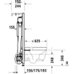 Duravit DuraSystem inbouwreservoir voor Sensowash - 115x50cm - met geurafzuiging - met hygiënespoeling SW705715