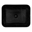 Riho Marmic Rectangle Waskom 50x39x13cm Keramiek Rechthoek marmer mat zwart SW760808