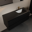 Mondiaz AIVY Ensemble de meuble - 120x45x50cm - 1 trou de robinet - 1 vasque Urban Solid surface - Droite - 2 tiroirs - sans miroir - MDF Urban SW892142