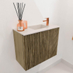 Mondiaz JOYA-DLUX 50cm meuble de salle de bains - couleur Dusk - Vasque FAYE position Droite 1 trou de robinet couleur Meli. SW1425805