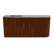 Mondiaz JOYA-DLUX 91.6cm meuble de toilette - arrondi droit couleur Ruby - Vasque FAYE position Gauche 1 trou de robinet couleur Sombra. SW1425710