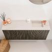 Mondiaz JOYA-DLUX 90cm meuble de toilette - couleur Shadow - Lavabo FAYE position Droite 1 trou de robinet couleur Meli. SW1424882