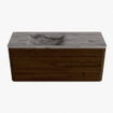 Mondiaz CIRO-DLUX Ensemble de meubles de salle de bains - 120x45x50cm - Lavabo solid surface Sombra - 1 vasque à gauche - 1 trou de robinet - 2 tiroirs - Noyer SW1530883