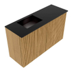Mondiaz JOYA 70cm meuble de salle de bains - couleur Oak - Vasque FAYE position Gauche 1 trou de robinet couleur Urban. SW1421192