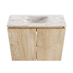 MONDIAZ TURE-DLUX Meuble toilette - 60cm - Washed Oak - EDEN - vasque Glace - position centrale - 1 trou de robinet SW1103588