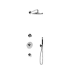 Hotbath Cobber IBS20 Ensemble de douche de tête encastré - bras de douche mural 35 cm - douche de tête ronde 20 cm - douchette à main stick - chrome SW440480