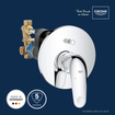 Grohe Swift QuickFix Mitigeur baignoire - encastrable - avec inverseur - chrome SW1028184