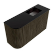 Mondiaz JOYA 71.6cm meuble de salle de bains - arrondi gauche couleur Shadow - Vasque FAYE position Droite 1 trou de robinet couleur Urban. SW1421505