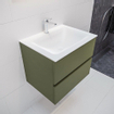 Mondiaz VICA ensemble de meuble de salle de bain - 60cm - meuble sous-vasque armée - 2 tiroirs - lavabo nuage milieu - 1 trou de robinet - version XL 60cm haut SW1089992