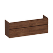 BRAUER Advance Meuble sous-lavabo 160x60x45.5cm sans poignées 4 tiroirs 2 espaces siphon MDF Forest Cacao SW421231