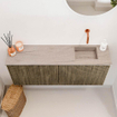 Mondiaz JOYA-DLUX 100cm toiletmeubel - kleur Dusk - Wastafel FAYE positie Rechts Zonder kraangat kleur Saba. SW1426069