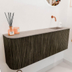 Mondiaz JOYA-DLUX 111.6cm toiletmeubel - ronding links kleur Shadow - Wastafel FAYE positie Rechts Zonder kraangat kleur Saba. SW1425164