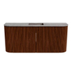 Mondiaz JOYA-DLUX Meuble de toilette 93,2cm - arrondis gauche et droite couleur Ruby - Vasque FAYE position Milieu Sans trou de robinet couleur Oza SW1425555